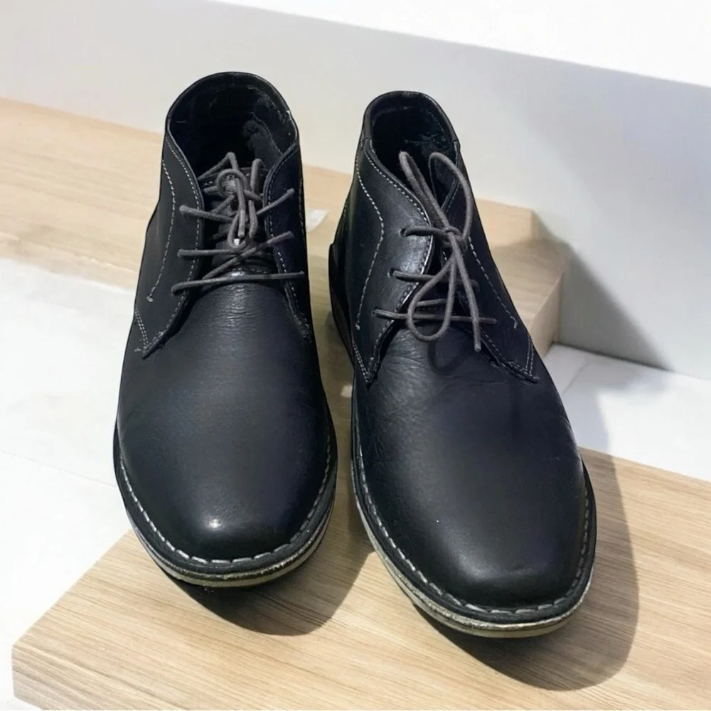 Vintage STEVE MADDEN Leather Harken Chukka Boot Mens Size 7.5 Black